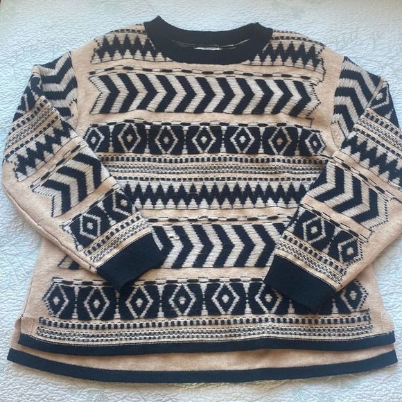 &Merci Size L Aztec Sweater - Picture 2 of 13